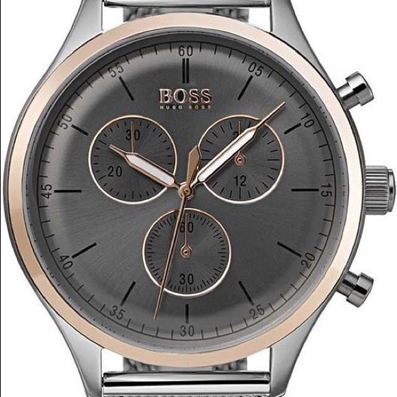 Men's Hugo Boss Steel Mesh Band Chronograph Watch - Picture 3 of 6